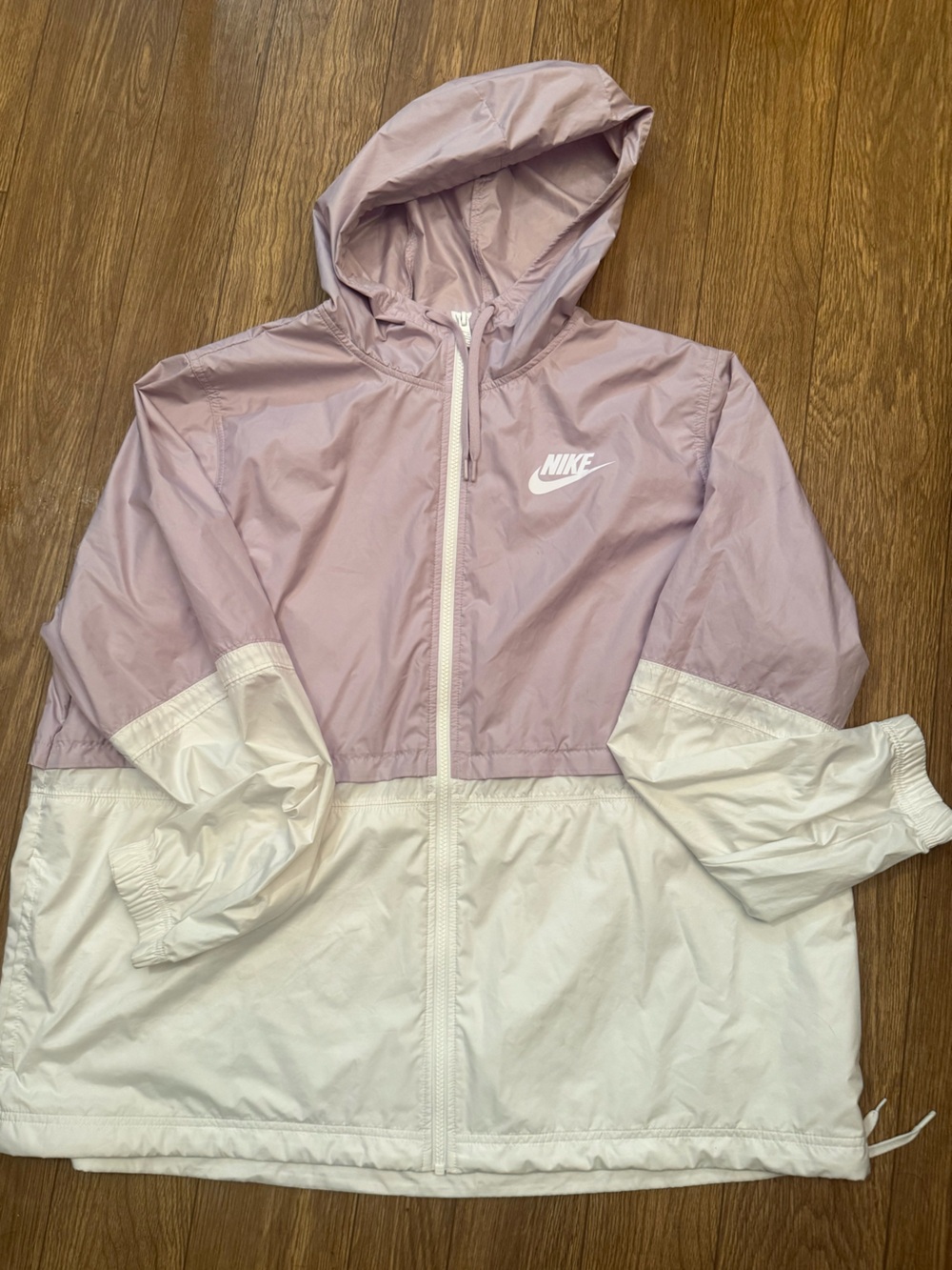 Nike Women's Lavender and White Bomber Windbreaker Jacket